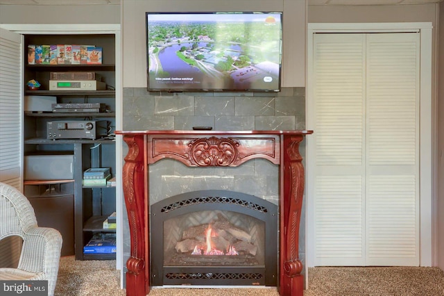 896 Hershey Heights Rd, Hanover, PA 17331 - detailed view of a lit fireplace