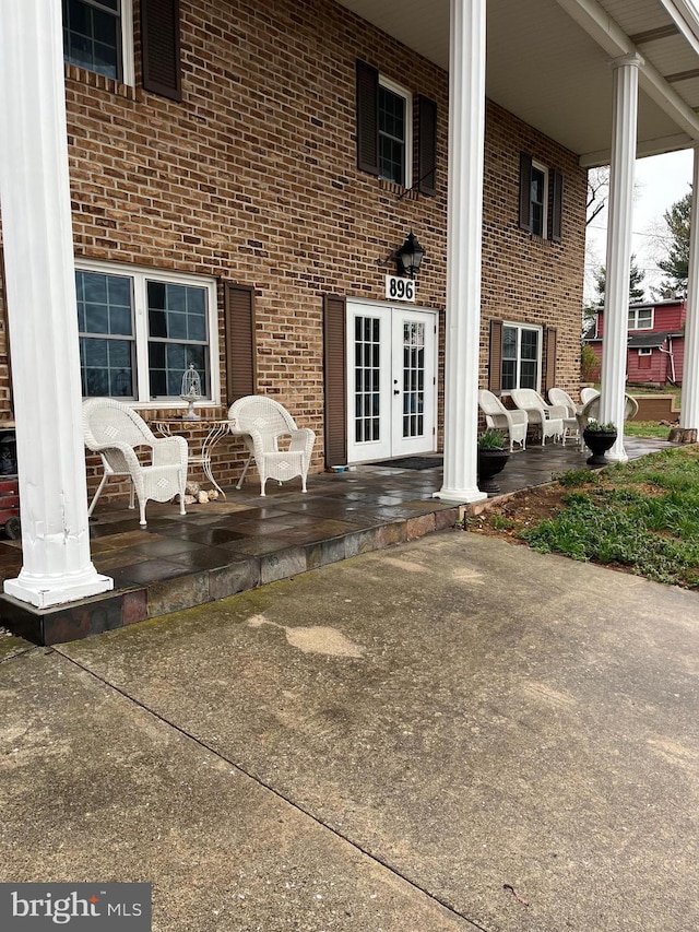 896 Hershey Heights Rd, Hanover, PA 17331 - property entrance with french doors and brick siding