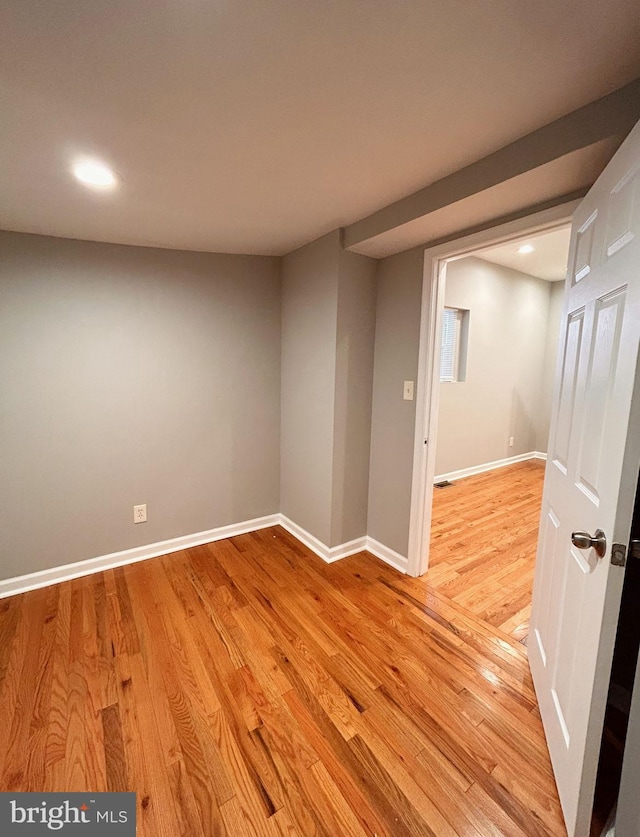 7053 Paschall Ave, Philadelphia, PA 19142 - spare room featuring light wood-type flooring, baseboards, and recessed lighting