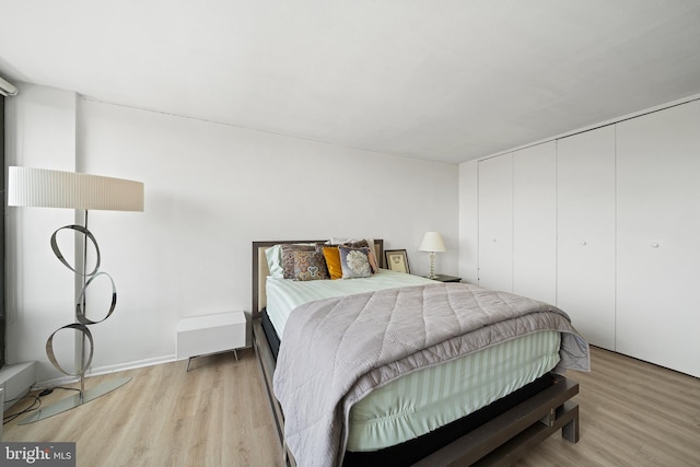 210 Locust St Unit 19Gw, Philadelphia, PA 19106 - bedroom with light wood-style floors and a closet