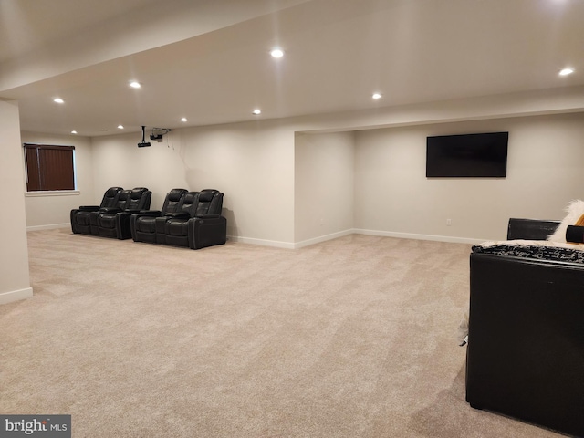 114 Furies St, Smyrna, DE 19977 - cinema featuring carpet floors, recessed lighting, and baseboards