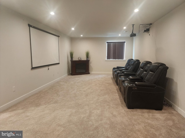 114 Furies St, Smyrna, DE 19977 - carpeted cinema room with recessed lighting and baseboards
