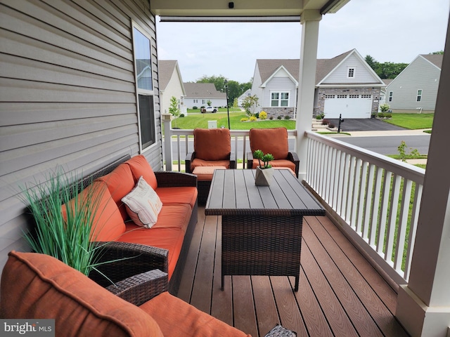 114 Furies St, Smyrna, DE 19977 - deck with a residential view and an outdoor hangout area