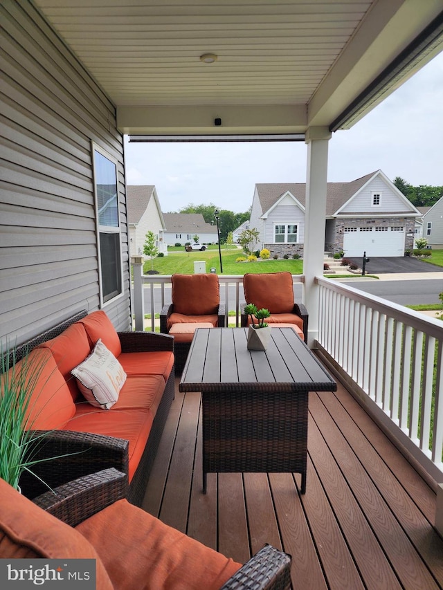 114 Furies St, Smyrna, DE 19977 - deck with a residential view and an outdoor hangout area