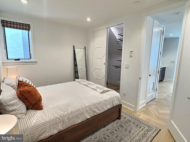 1753 Willard St NW Unit 3, Washington, DC 20009 - bedroom with baseboards, recessed lighting, and a closet