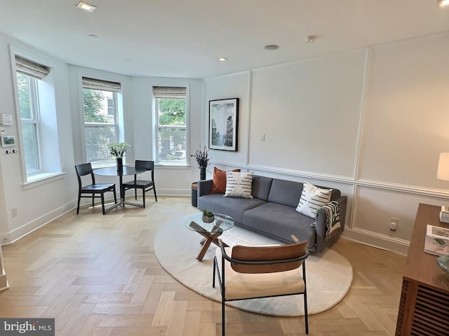 1753 Willard St NW Unit 3, Washington, DC 20009 - living area with baseboards and recessed lighting