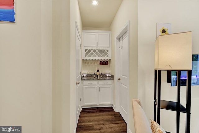 8346 Daydream Cres, Pasadena, MD 21122 - hallway featuring dark wood-style floors and recessed lighting
