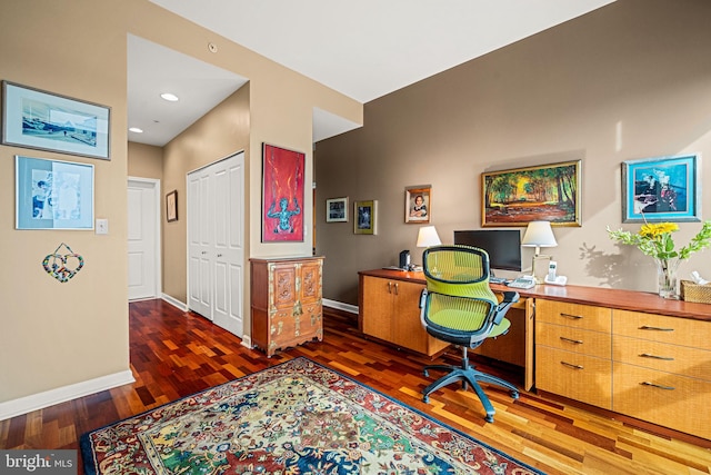 901 N Penn St Unit F2003, Philadelphia, PA 19123 - home office featuring wood finished floors, baseboards, and recessed lighting