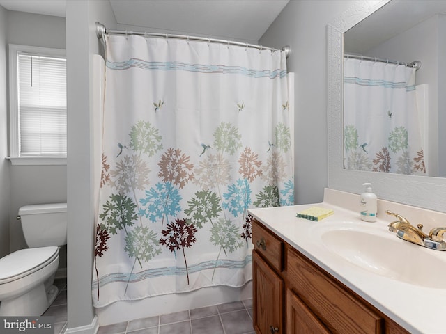 106 Barb Ct, Stephens City, VA 22655 - bathroom with vanity, a shower with curtain, and tile patterned floors