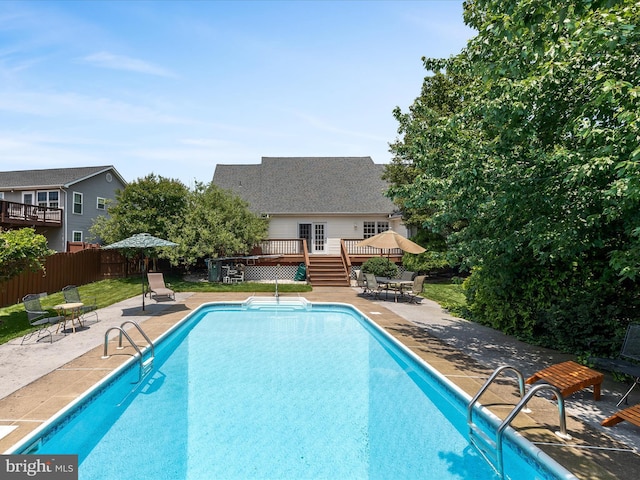 106 Barb Ct, Stephens City, VA 22655 - view of pool featuring a deck, a patio, and outdoor dining area