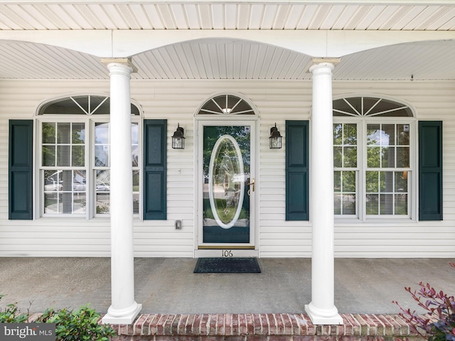 106 Barb Ct, Stephens City, VA 22655 - doorway to property featuring a porch
