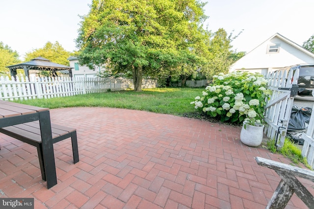 28 Bowen Ave, Woodstown, NJ 08098 - view of patio / terrace featuring a gazebo