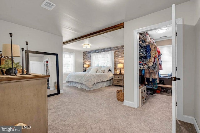 111 Lawrence Dr, Lanoka Harbor, NJ 08734 - bedroom featuring light carpet, a spacious closet, baseboards, and a closet