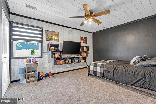 111 Lawrence Dr, Lanoka Harbor, NJ 08734 - carpeted bedroom featuring baseboards and a ceiling fan