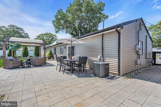 111 Lawrence Dr, Lanoka Harbor, NJ 08734 - view of patio with an outdoor hangout area, central AC, and outdoor dining space