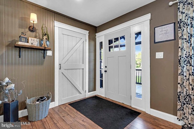 111 Lawrence Dr, Lanoka Harbor, NJ 08734 - entrance foyer featuring hardwood / wood-style flooring and baseboards