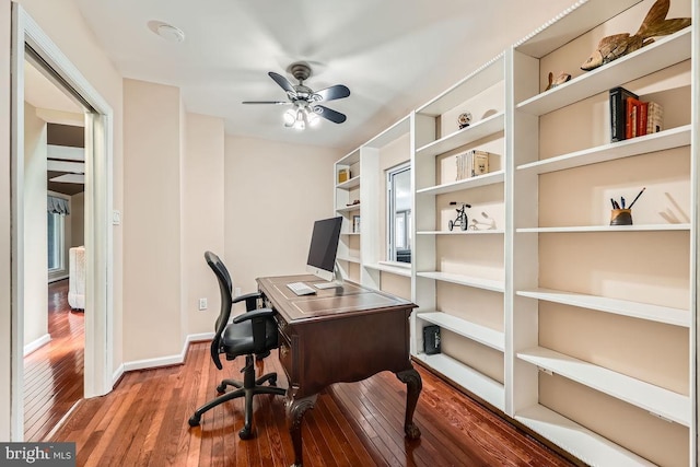3528 Cohasset Ave, Annapolis, MD 21403 - office space featuring wood finished floors and a ceiling fan