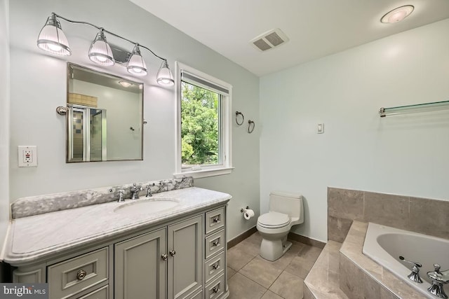 3528 Cohasset Ave, Annapolis, MD 21403 - bathroom featuring a bath, vanity, and tile patterned flooring