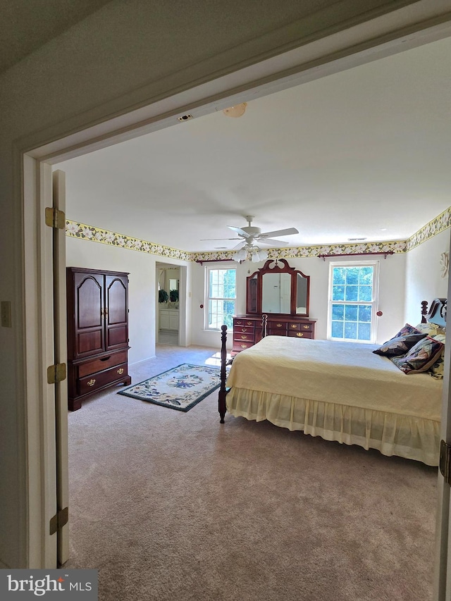 721 Kincaid Mills Ln, Wallingford, PA 19086 - carpeted bedroom with ceiling fan