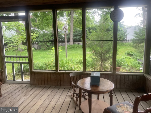 604 Ivystone Ln, Cinnaminson, NJ 08077 - sunroom with hardwood / wood-style flooring, a deck, and plenty of natural light