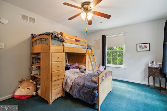 2009 Creekside Ct Unit 28, Warrington, PA 18976 - bedroom with carpet, baseboards, and ceiling fan