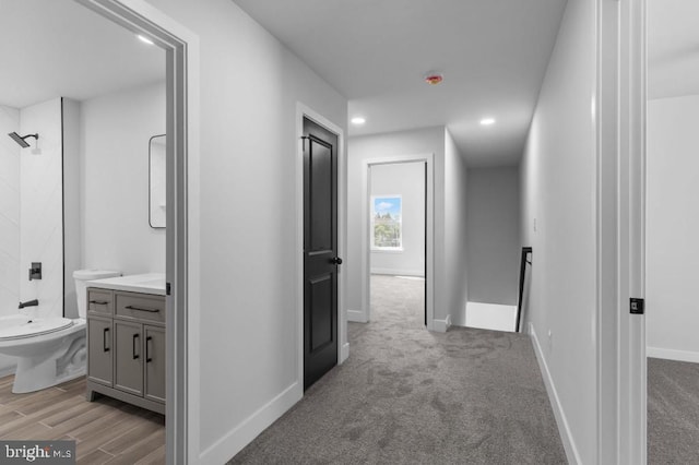411 New York Ave, Croydon, PA 19021 - hallway featuring baseboards and recessed lighting