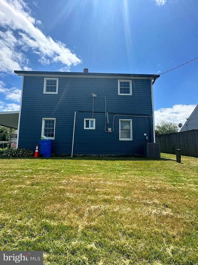 7717 Fairgreen Rd, Dundalk, MD 21222 - rear view of house featuring central AC unit