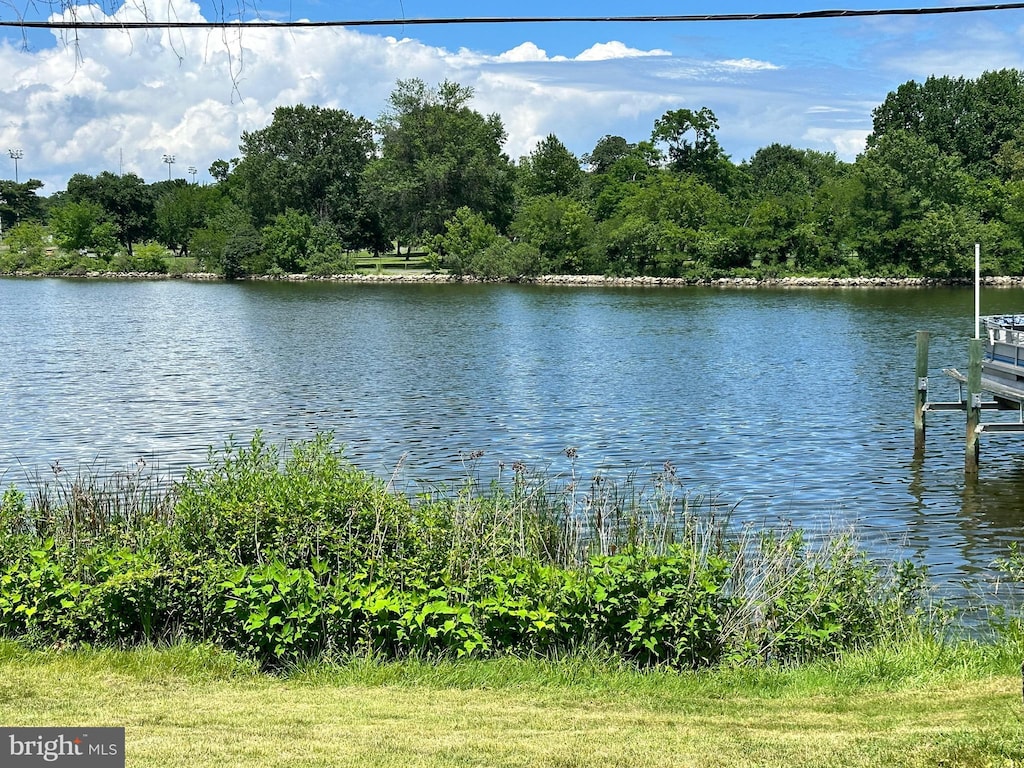 7717 Fairgreen Rd, Dundalk, MD 21222 - water view with a boat dock