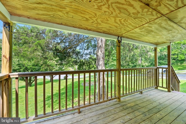 14 Summit Point Dr, Front Royal, VA 22630 - deck featuring a lawn and view of wooded area