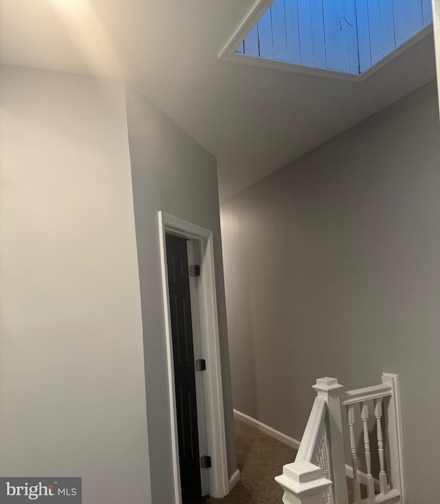 2732 Riggs Ave, Baltimore, MD 21216 - hallway featuring an upstairs landing and carpet flooring