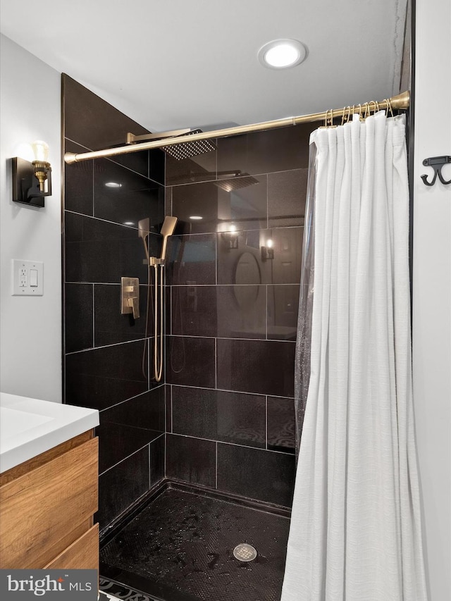 303 Stevens Ave, Reading, PA 19608 - bathroom featuring vanity and a shower stall