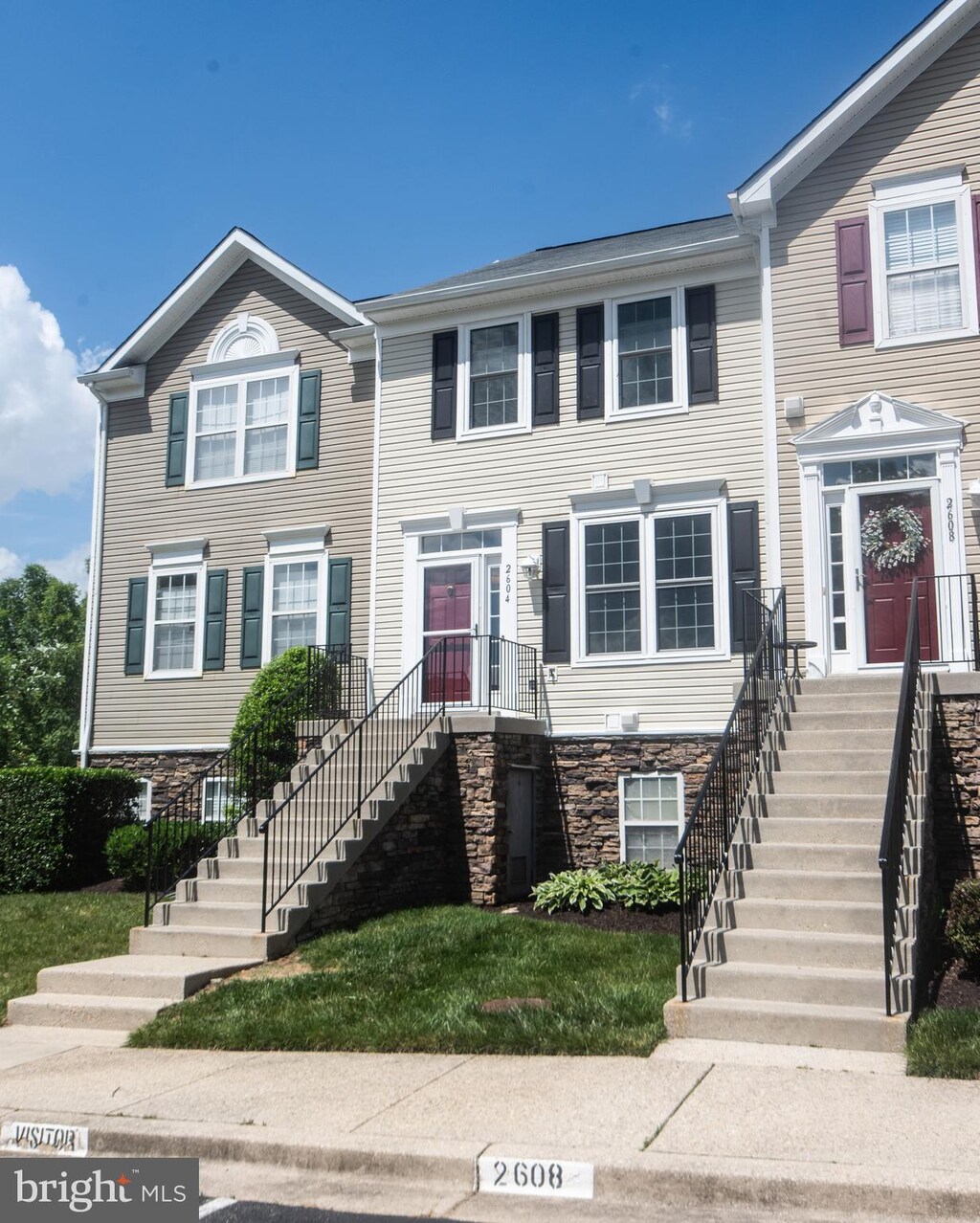 2604 Willow Leaf Ct, Odenton, MD 21113 - view of property featuring stone siding and stairs