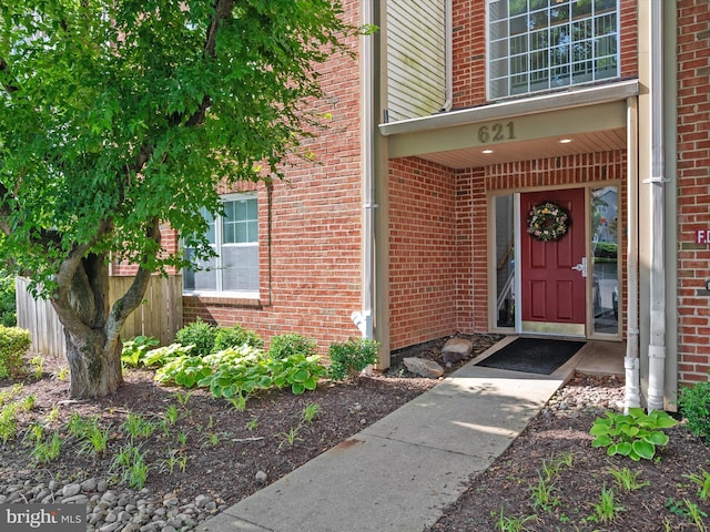 621 Admiral Dr Unit 207, Annapolis, MD 21401 - doorway to property with brick siding
