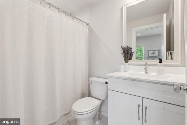 13126 Hawkeye Aly, Clarksburg, MD 20871 - full bathroom featuring toilet, vanity, and a shower with curtain