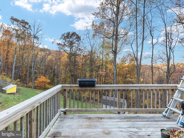 87 Tulip Poplar Dr, Linden, VA 22642 - deck with a forest view