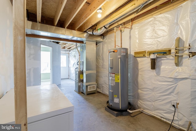 87 Tulip Poplar Dr, Linden, VA 22642 - below grade area with electric water heater and heating unit