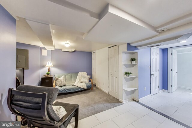5016 56th Ave, Hyattsville, MD 20781 - living area featuring tile patterned flooring and carpet flooring