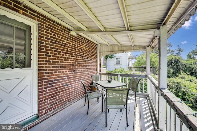 5016 56th Ave, Hyattsville, MD 20781 - wooden terrace with outdoor dining area