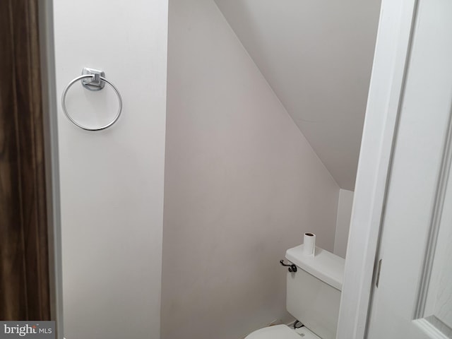 128 W Main St, New Bloomfield, PA 17068 - bathroom featuring lofted ceiling and toilet