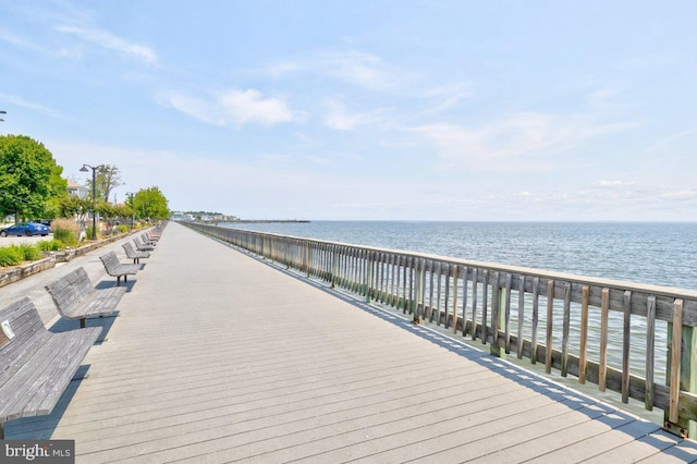 6548 10th St, Chesapeake Beach, MD 20732 - dock area featuring a water view