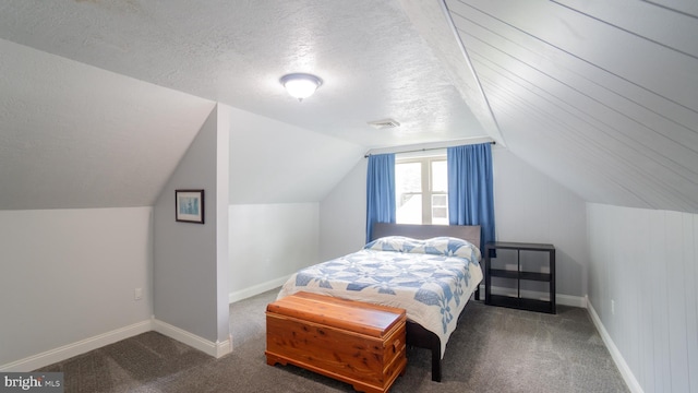 3809 Carriage House Dr, Camp Hill, PA 17011 - bedroom with carpet floors, a textured ceiling, and lofted ceiling