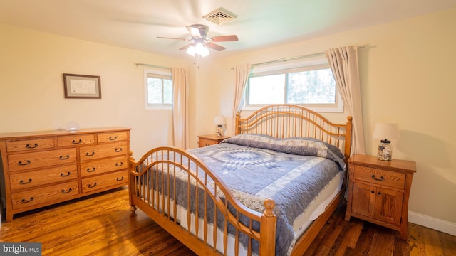 3809 Carriage House Dr, Camp Hill, PA 17011 - bedroom with dark wood-style flooring and ceiling fan