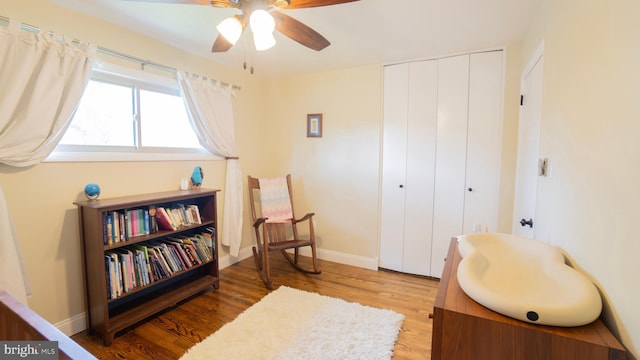 3809 Carriage House Dr, Camp Hill, PA 17011 - living area with wood finished floors and ceiling fan