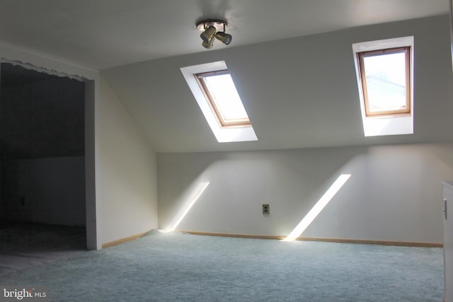 34 Andrew St, Hamilton, NJ 08610 - bonus room featuring a skylight, carpet, and lofted ceiling