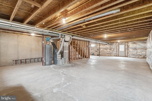 24 Tocati St, Thurmont, MD 21788 - basement with gas water heater and heating unit