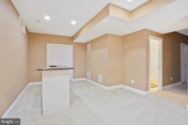 5438 Sherman Oaks Ct, Haymarket, VA 20169 - bar area with light colored carpet and recessed lighting