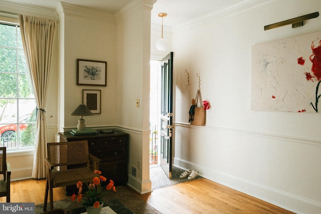 708 9th St SE, Washington, DC 20003 - interior space with ornamental molding, wood finished floors, and baseboards