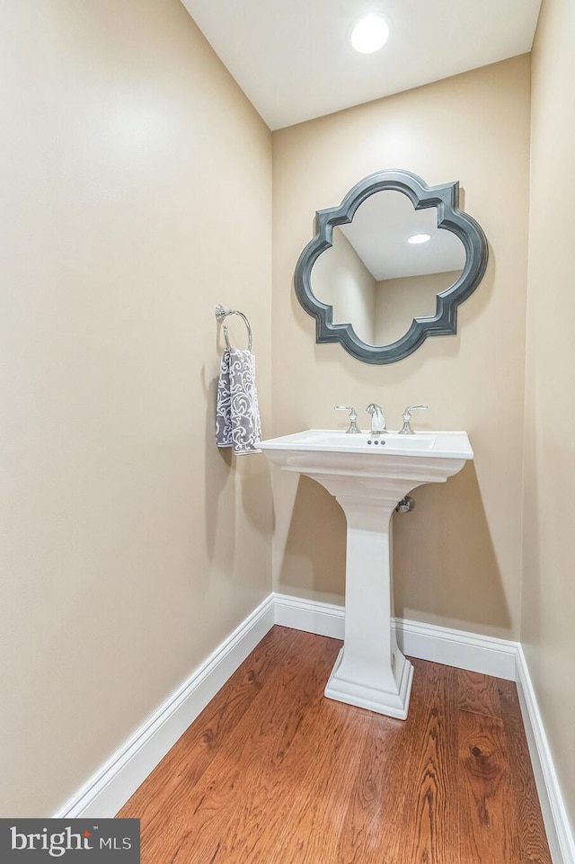 1337 Pennsridge Pl, Downingtown, PA 19335 - bathroom featuring baseboards and wood finished floors