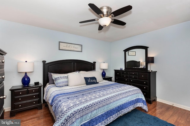 680 Geneva Dr, Westminster, MD 21157 - bedroom featuring wood finished floors, baseboards, and a ceiling fan