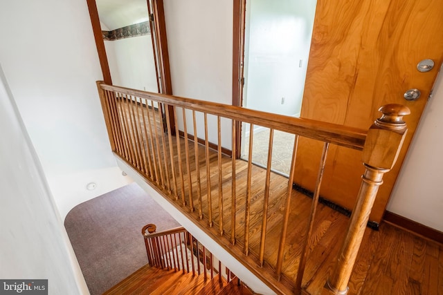 225 E State St, Coopersburg, PA 18036 - stairway featuring wood finished floors and baseboards